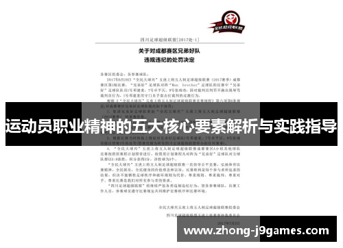 运动员职业精神的五大核心要素解析与实践指导